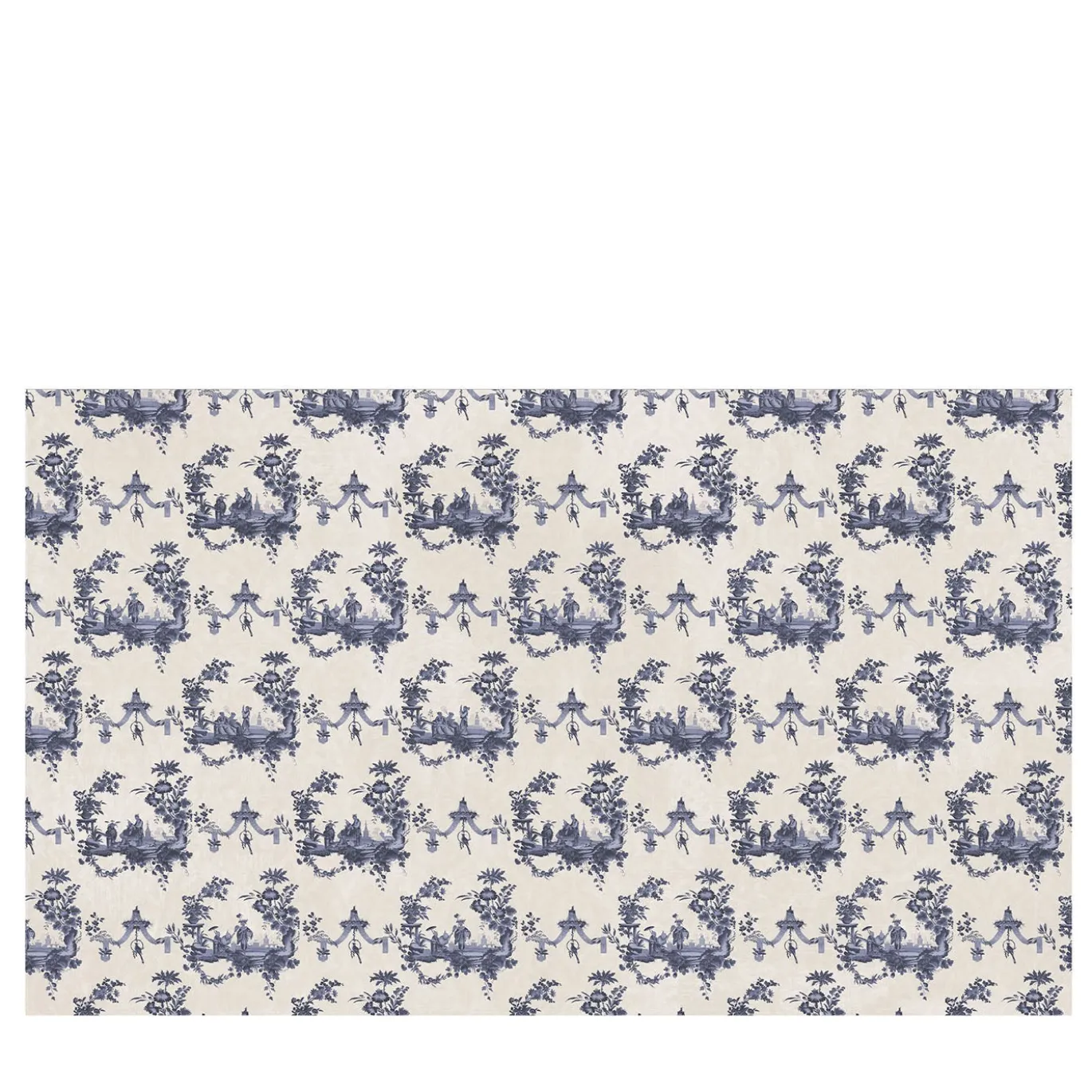 Carta da parati Japanese Toile blu e beige