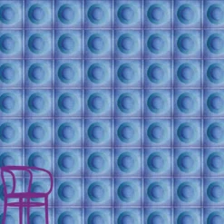 Carta da parati Meditation Dot Blu e Verde