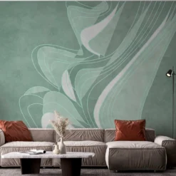 Carta da parati testurizzata Soft Motion verde