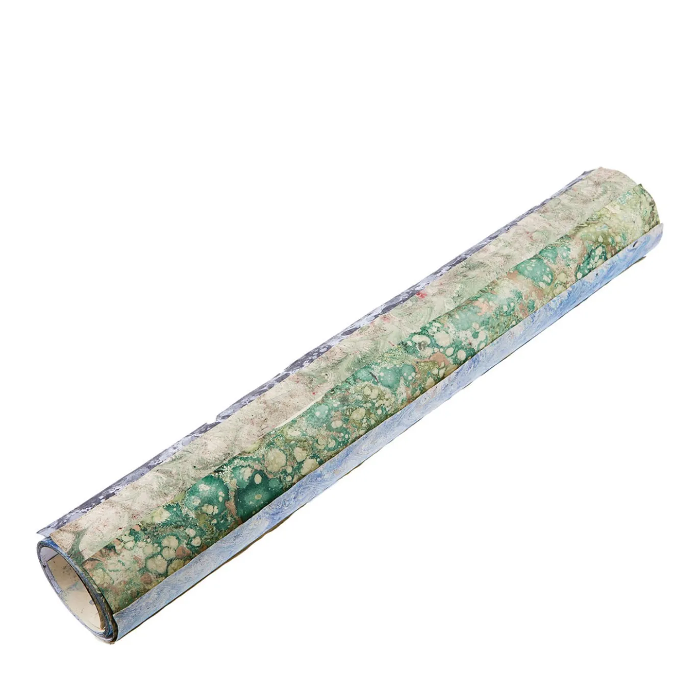 Carta marmorizzata blu e verde