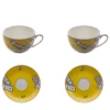 Carte Da Zogo Set di 2 tazze da caffè espresso con piattino