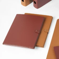 Cartella in pelle bordeaux