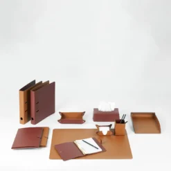 Cartella in pelle bordeaux