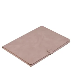 Cartella in pelle rosa cenere