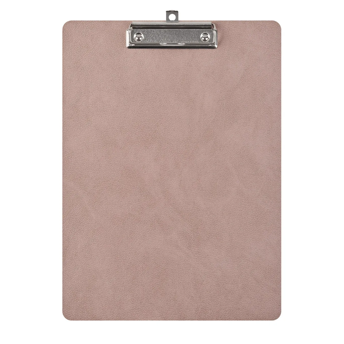 Cartellina con fermacarte in pelle color rosa cenere