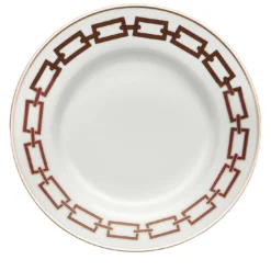 Catene Scarlatto Set di 6 piatti da dessert di Gio Ponti
