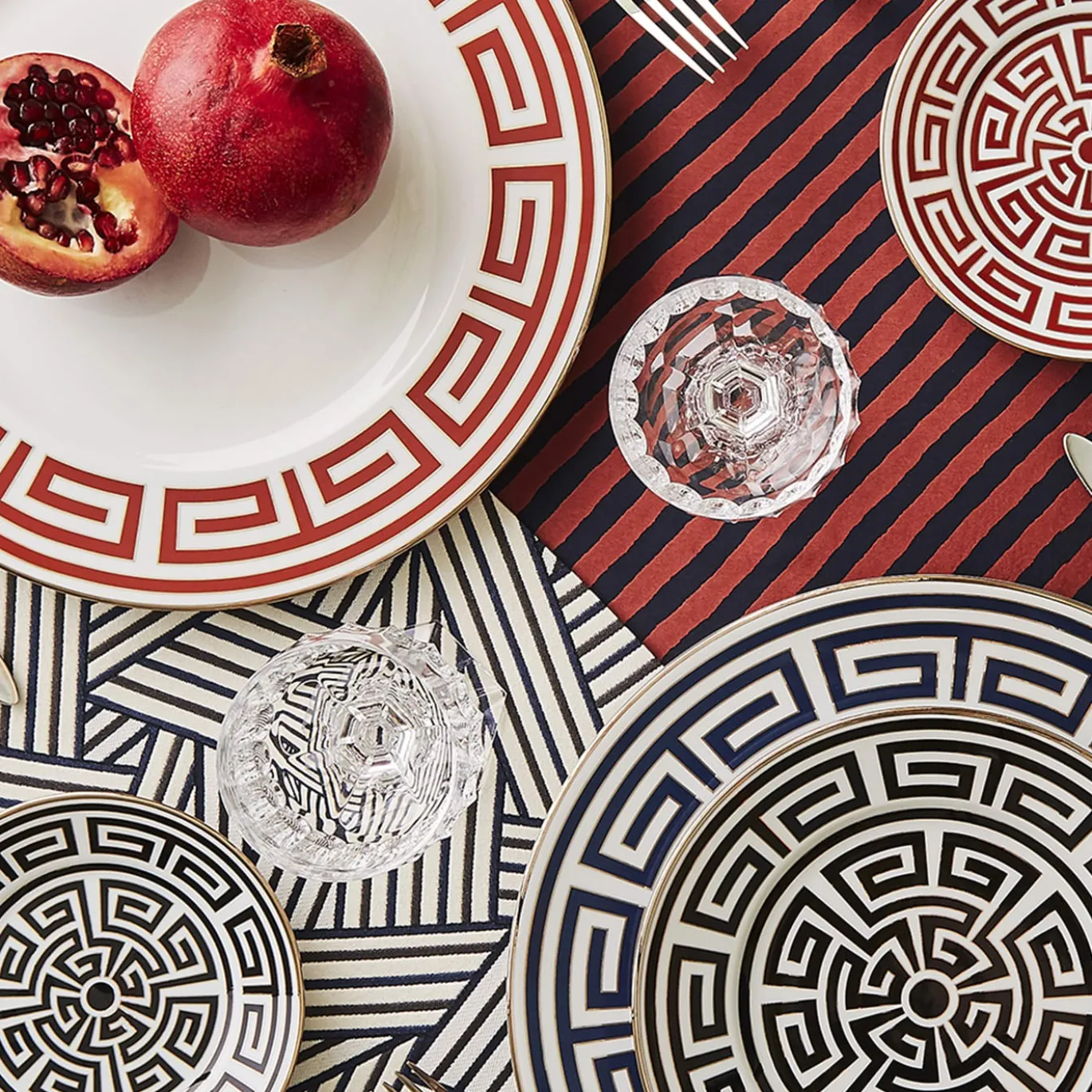 Catene Scarlatto Set di 6 piatti da dessert di Gio Ponti