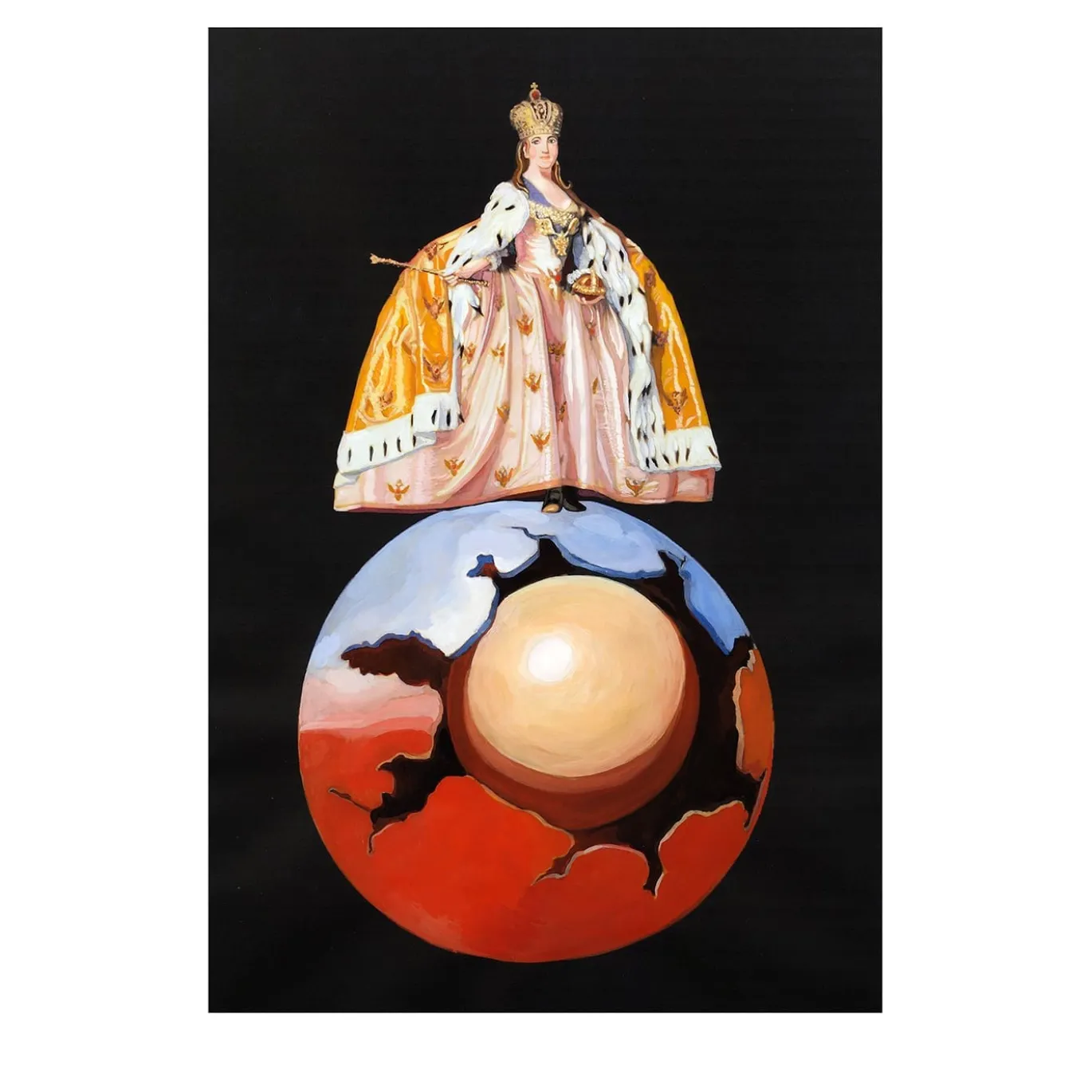 Caterina II di Russia - Pittura a tempera su carta