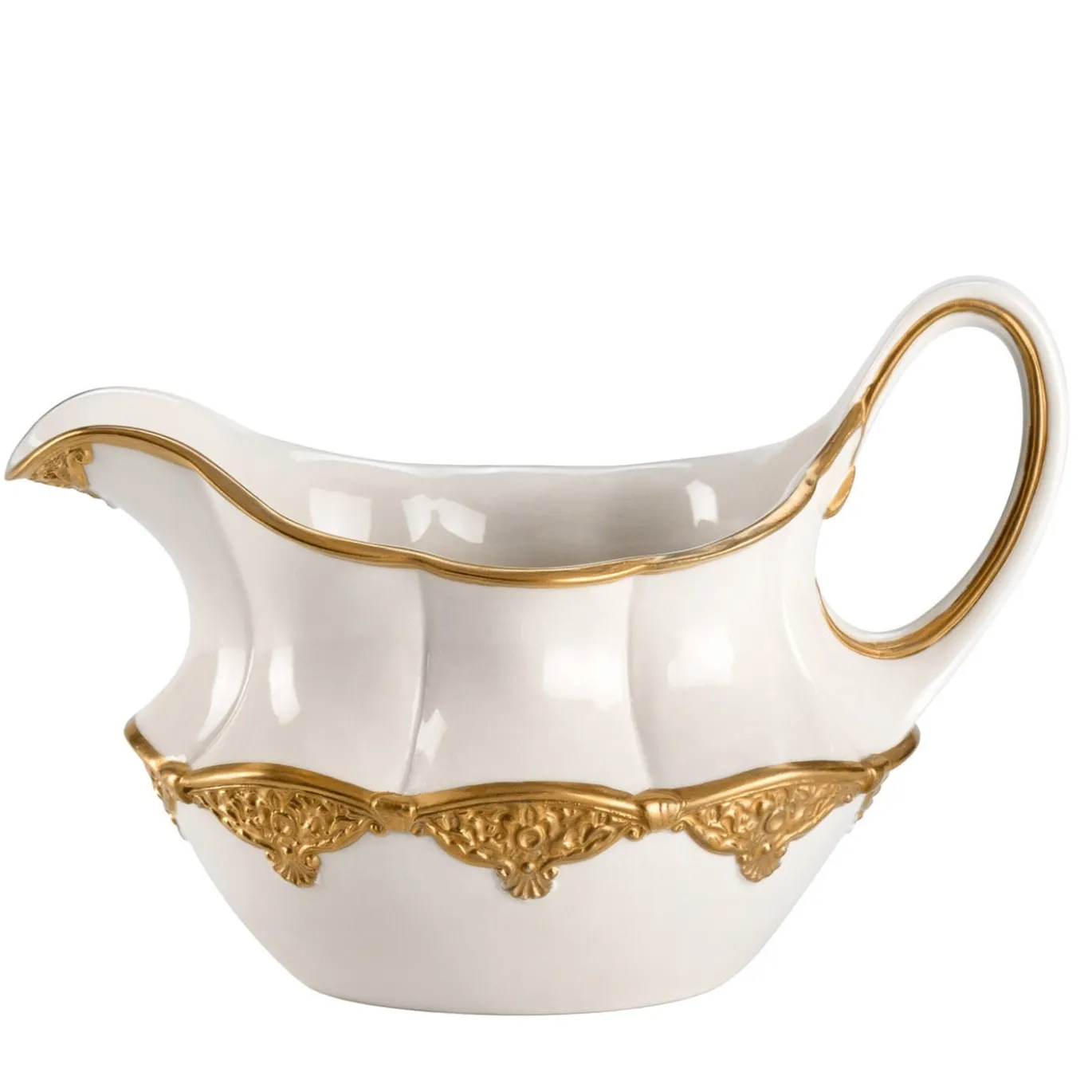 Caterina, salsiera bianca e oro