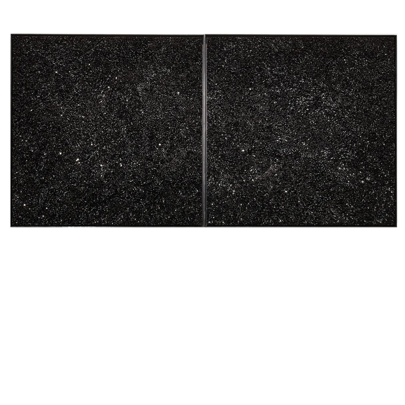 Cattedrale n110 n111 Set di 2 pannelli decorativi in vetro nero