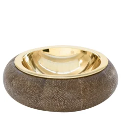 Cenere decorato in pelle Galuchat marrone