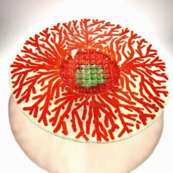 Centrotavola scultoreo Corallo Rosso Verde