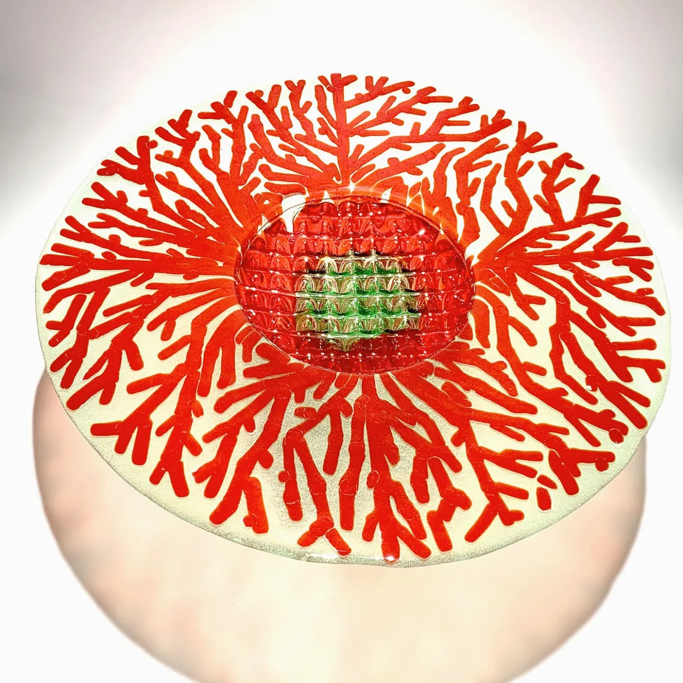 Centrotavola scultoreo Corallo Rosso Verde