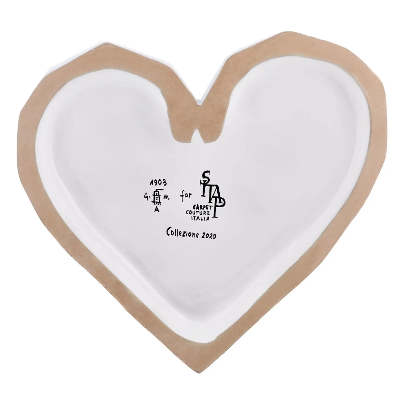Ceramica decorativa Regina di Cuori in oro bianco