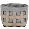 Cesta Hook Piccola in Pelle Beige