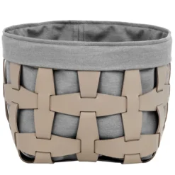 Cesta Hook Piccola in Pelle Beige