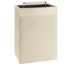 Cesta Portabiancheria Diana Intrecciata a Mano in Pelle Beige