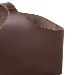 Cesta Portaoggetti Arco Grande in Pelle Saddle Marrone