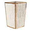 Cestino Bamboo bianco e oro