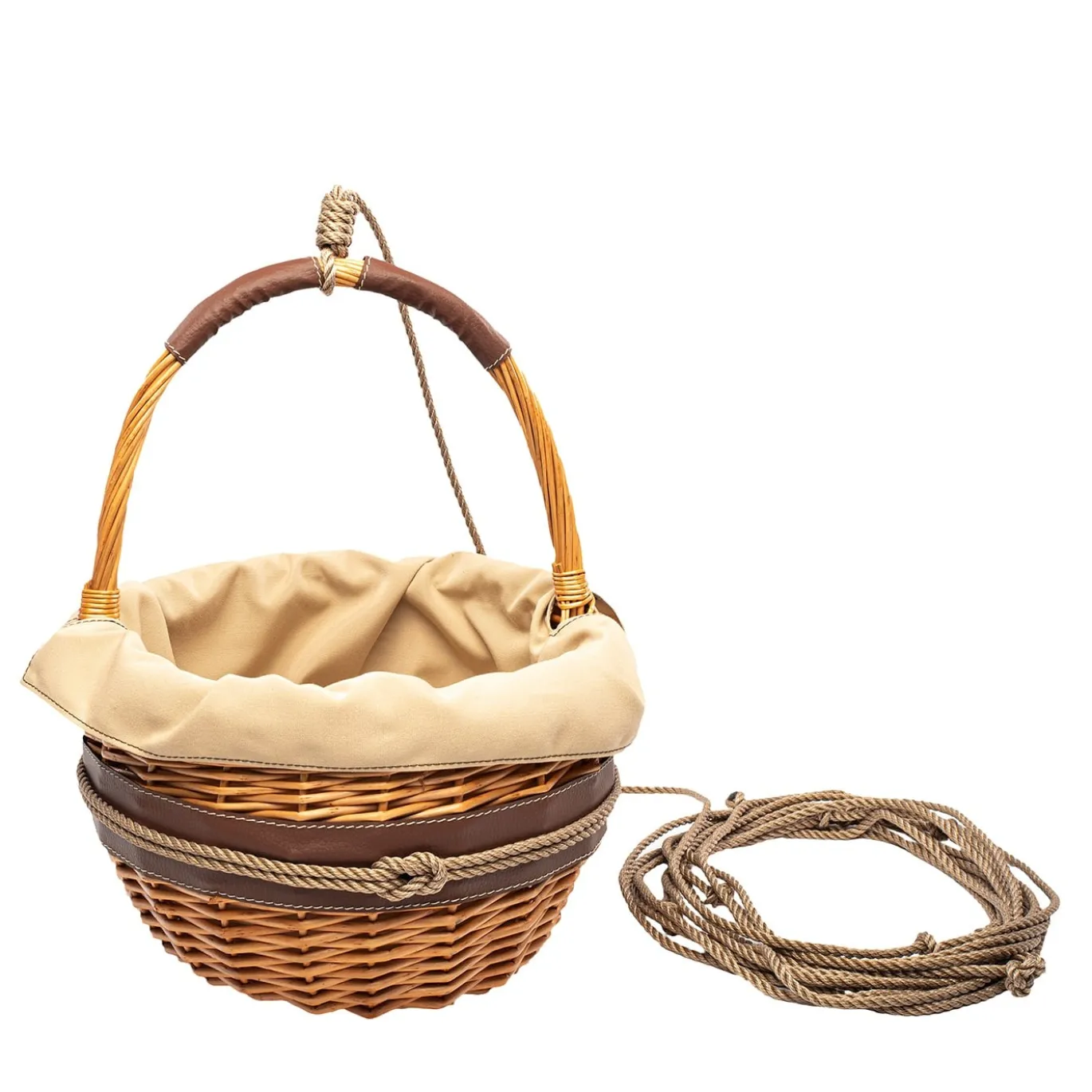 Cestino di vimini beige stile napoletano chic