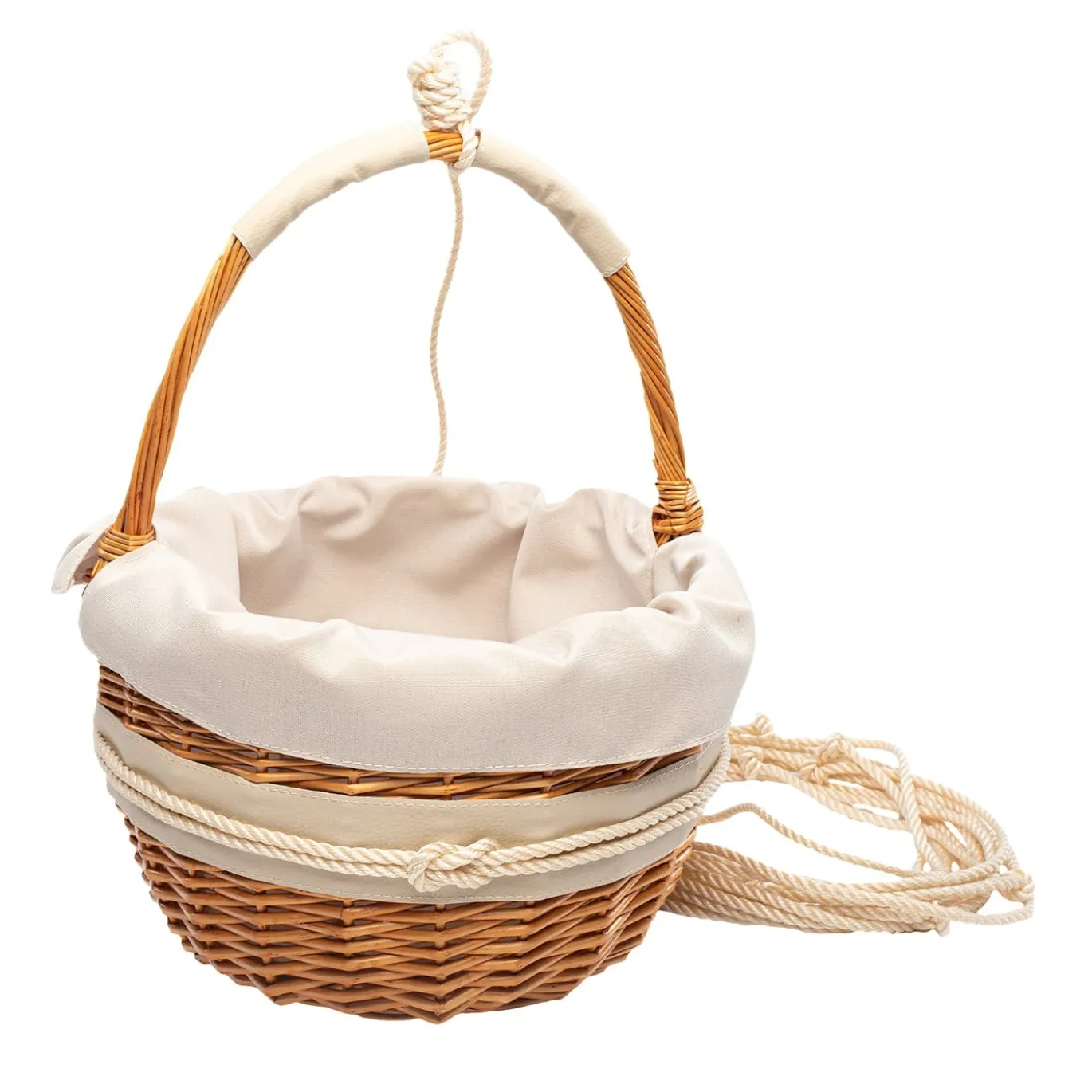 Cestino di vimini crema stile napoletano chic