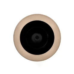 Cestino getta carta in pelle Taupe Malaga con coperchio