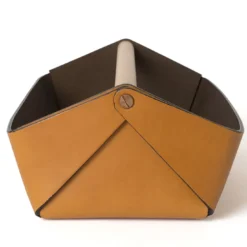 Cestino grande ocra Gino di Cristian Loddo