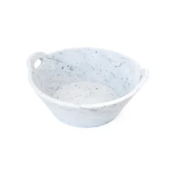 Cestino in marmo bianco di Carrara