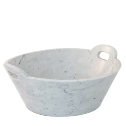 Cestino in marmo bianco di Carrara