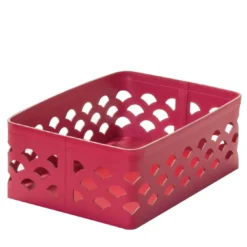 Cestino in pelle Venezia 15 Rosso