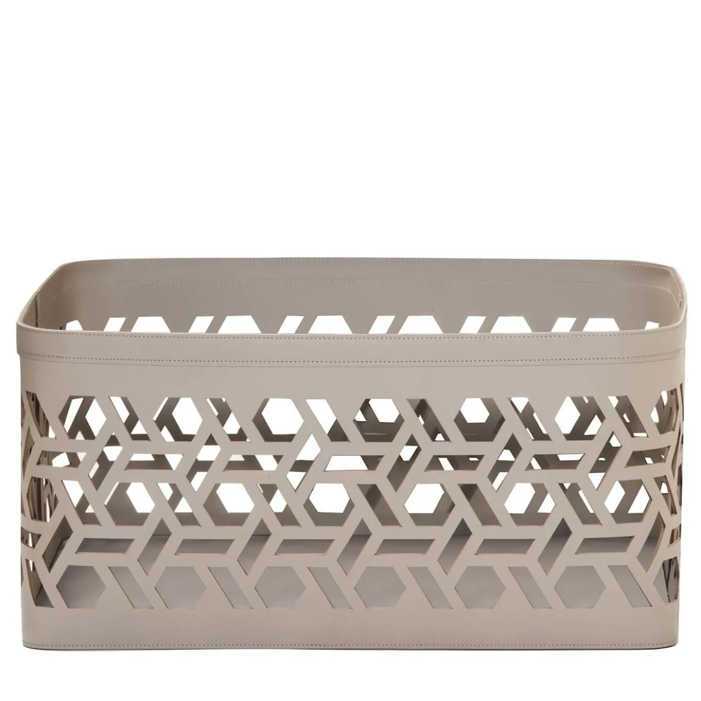 Cestino in pelle Vienna 16 Bianco