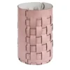 Cestino per rifiuti in pelle Bottega color oyster e rose ash