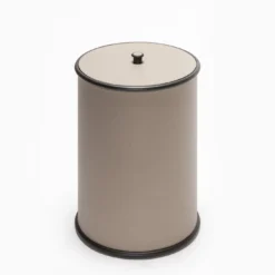 Cestino Ravello beige con coperchio