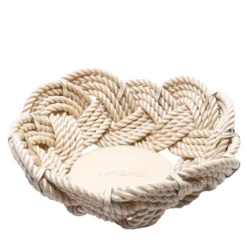 Cestino rotondo in corda Maxi Cream