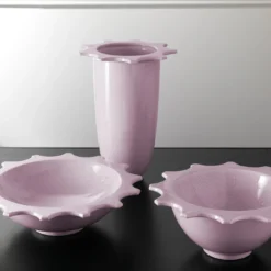 Ciotola Bike in ceramica rosa