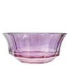 Ciotola da dessert in cristallo sfaccettato rosa-viola