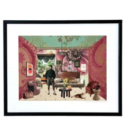 Collage con materiali riciclati Interno Giorno con Bad Bunny
