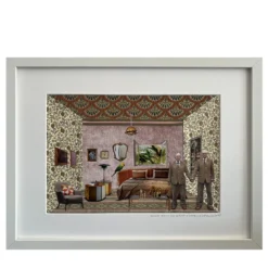 Collage Gilbert & George con materiali riciclati