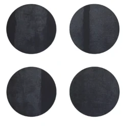 Collezione Armature - Set di 4 Sottopiatti Rotondi Neri