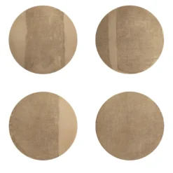 Collezione Armature - Set di 4 Sottopiatti Rotondi Oro