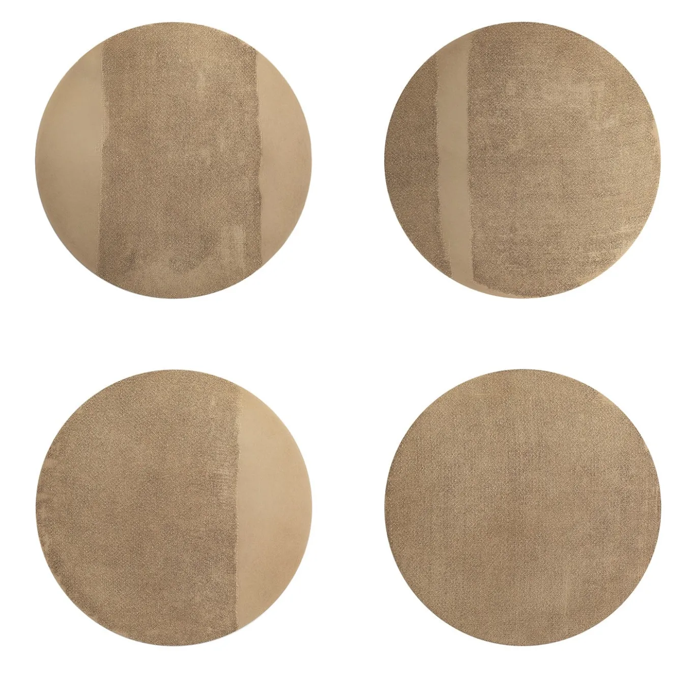 Collezione Armature - Set di 4 Sottopiatti Rotondi Oro