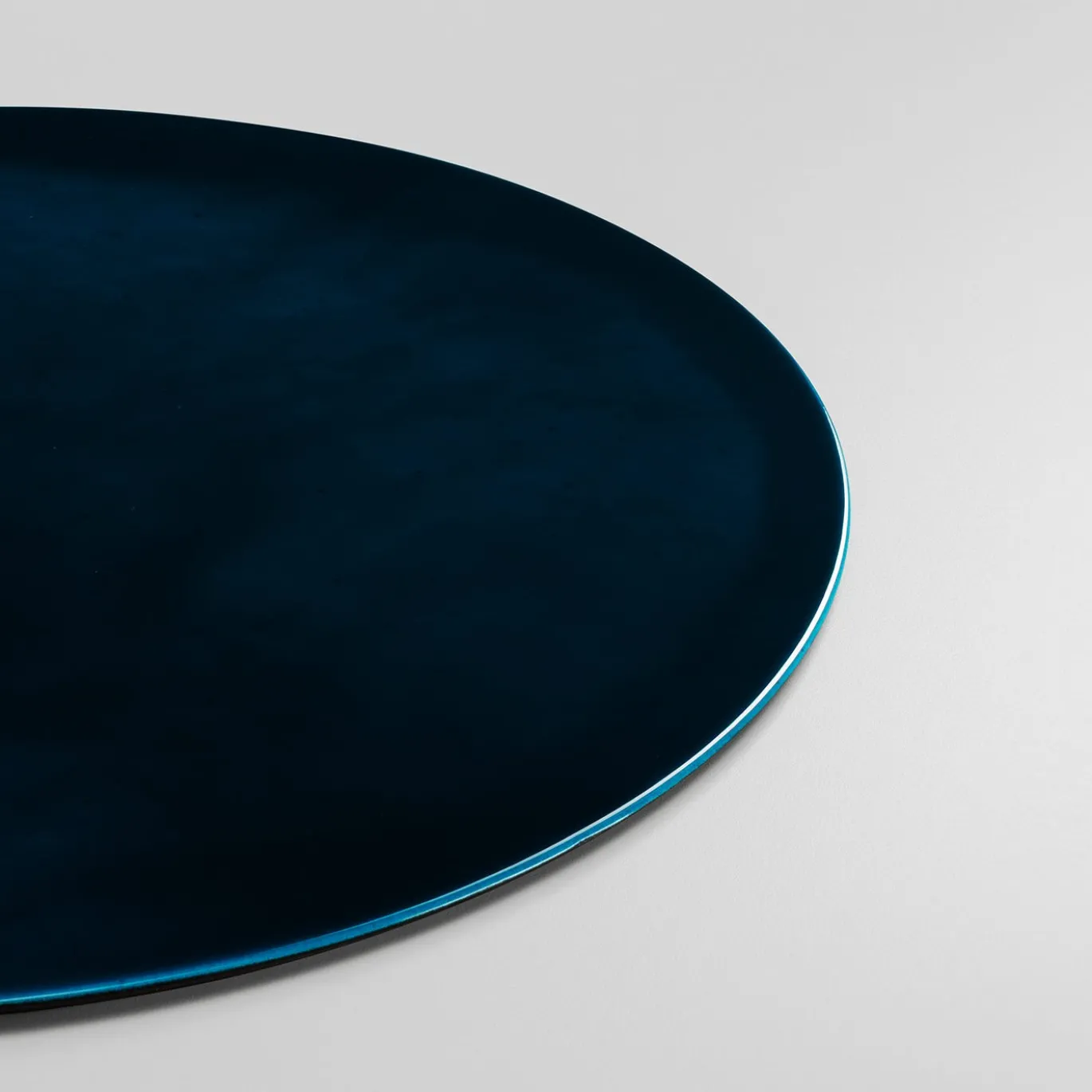 Collezione Inchiostro - Set di 4 Sottopiatti Rotondi Blu Oceano