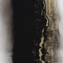 Collezione Inchiostro - Set di 4 Sottopiatti Rotondi Bianco Nero Oro