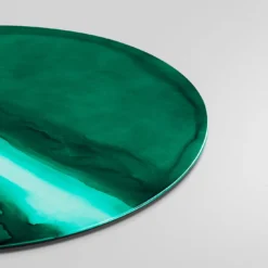 Collezione Inchiostro - Set di 4 Sottopiatti rotondi Verde Malachite