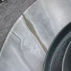 Collezione Nacre - Set di 4 Sottopiatti Rotondi Cenere