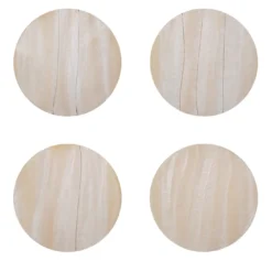 Collezione Nacre - Set di 4 sottopiatti rotondi avorio
