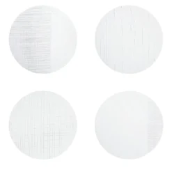 Collezione Tracce - Set di 4 Sottopiatti Rotondi in Gesso