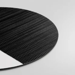 Collezione Tracce - Set di 4 sottopiatti rotondi Carbone e Bianchi