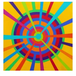 Color Spaces Mandala Pittura acrilica polimaterica su tela