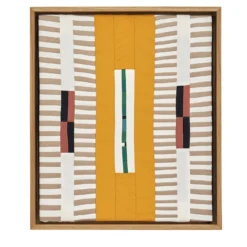 Composizione 3 Tapisserie in seta gialla